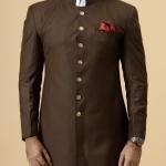 Classic Cocoa Brown Achkan for Men | Elegant Ethnic Wear | Jaipurio